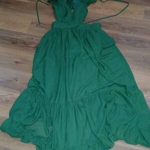 Elegant Green Maxi Dress